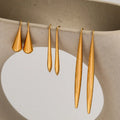 Fashion Jewelry Minimalist Statement Geometric Gold Long Spike Drop Dangle Earrings Pendientes Jewelry Accessories for Women