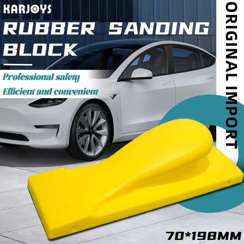 Karjoys Customizable OEM Yellow Hand Abrasive Tools Dust-Free 70*198 Sanding Block for Automotive Factory Price
