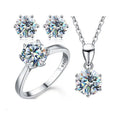 Luxury Designer  1ct Diamond  Moissanite Jewelry With Certificate Engagement Wedding Rings Set 925 Sterling Silver for Women
