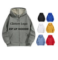 Wholesale Unisex Custom Embroidered Zipper Fleece Hoodie 100% Cotton Plain Pullover Logo Oversize Full Zip for Men Autumn Season