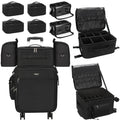 Relavel 8 in 1 Professional Makeup Case Makeup Artist Travel Organizer Trolley Cosmetic Bag With Detachable Cosmetic Brush Bag