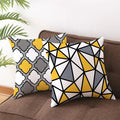 RUIYI Modern Customized 45*45cm Polyester Geometry Pattern Non-Toxic Digital Printed Square Cushion Cover Zipper Closure for