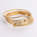 ORDRM Wholesale Multilayer Twisted Wire Stainless Steel Fashion Women Bracelet