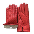 2026 Customizted Colors Sheepskin Knitted Leather Women Gloves Ladies Driving Fashion Fingerless Gloves