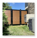 Factory Outdoor WPC Garden Fence Panel Board Sustainable Nature Wood with Tempered Glass Private House Swimming Pool Balconies