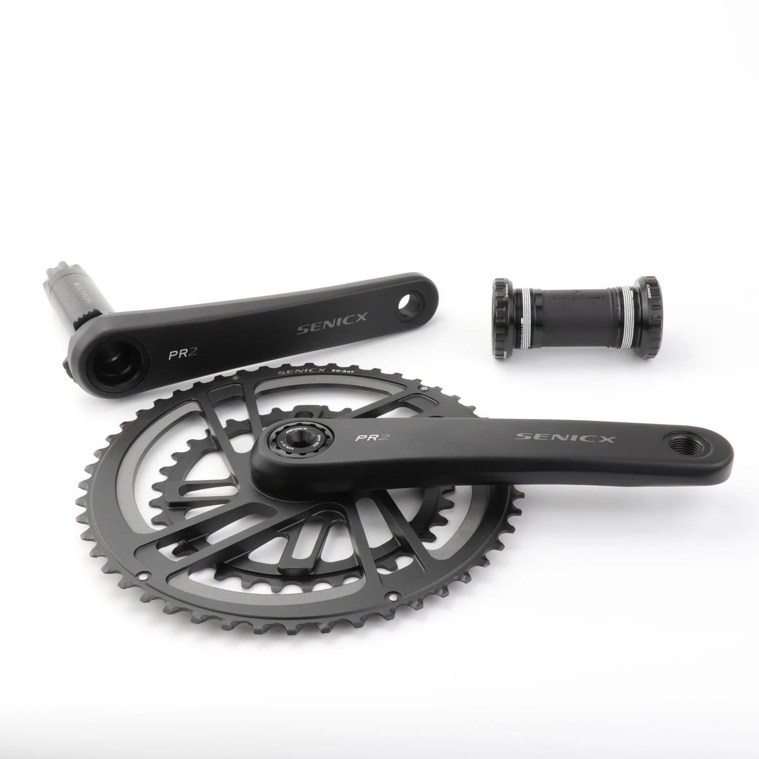 SENICX Road Bike Bicycle Crankset FC-PR2-A2 50/34T 52/36T 165/170/175mm Sprocket Direct Mount 11S/12S CNC With Bottom Bracket
