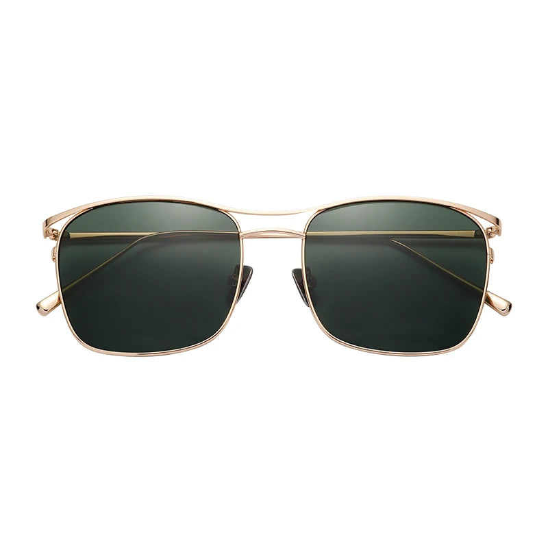 Fashion Men Women Brand Designer Vintage Custom Logo Square Metal Frame Sun Glasses UV400 Polarized Sunglasses