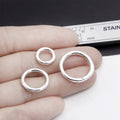 925 Sterling Silver Oval Round Metal Rings Lobster Clasp Spring Keyring Buckle Connector Jewelry Making DIY