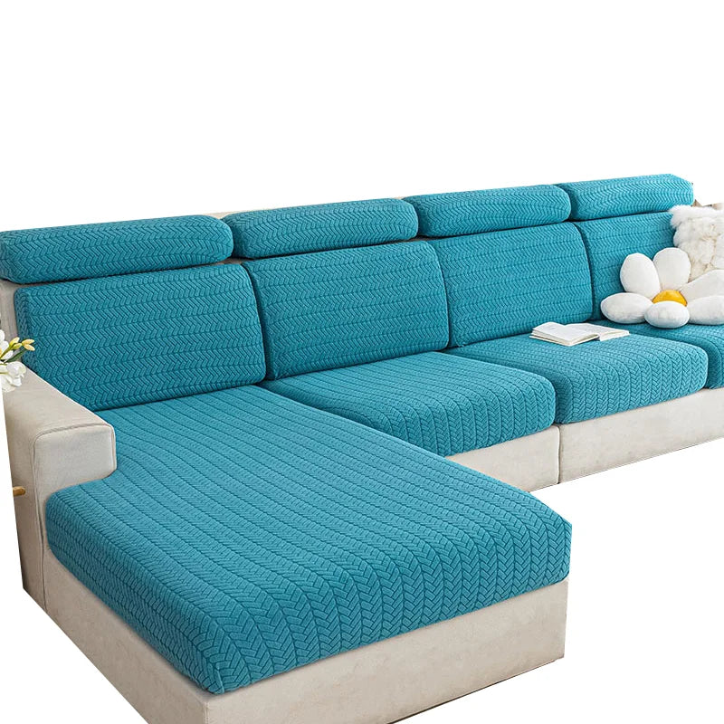 Home Use Universal Sofa Seat Cushion Cover Protection Jacquard Custom Size  Multy-color   for Home Protect