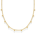 Joolim Jewelry 18K Gold Plated Dainty Curb Chain Beads Pendant Satellite Necklace Stainless Steel Jewelry Wholesale