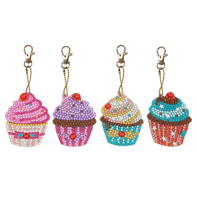 Wholesale DIY Full Drills Diamond Keychain Heat Special Shaped Drills Diamond Painting Key Chain Set