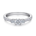 Classic Solitaire Rings Oval Cut Rhodium Plated Thick 18K Gold Plated 925 Sterling Silver Engagement Wedding Ring Finger Ring