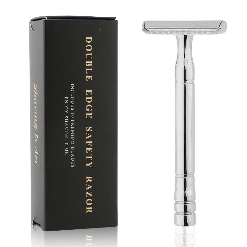 Classic Double Edge Safety Razor Eco-Friendly Non-Plastic Razor Sustainable Shaving Solution for Men & Women