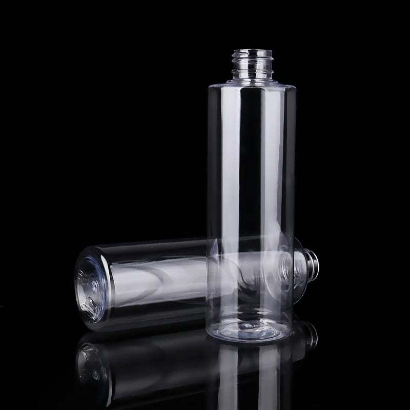 300ml 400ml 500ml 650ml Cylinder Shape PET Bottles for Beauty Packing Customized Colors Acceptable