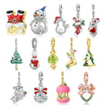 Christmas Gift 925 Sterling Silver Snowflake Cake Socks Pearl Charm Pendant for Women Charm Beaded Bracelet Jewelry Dropshipping