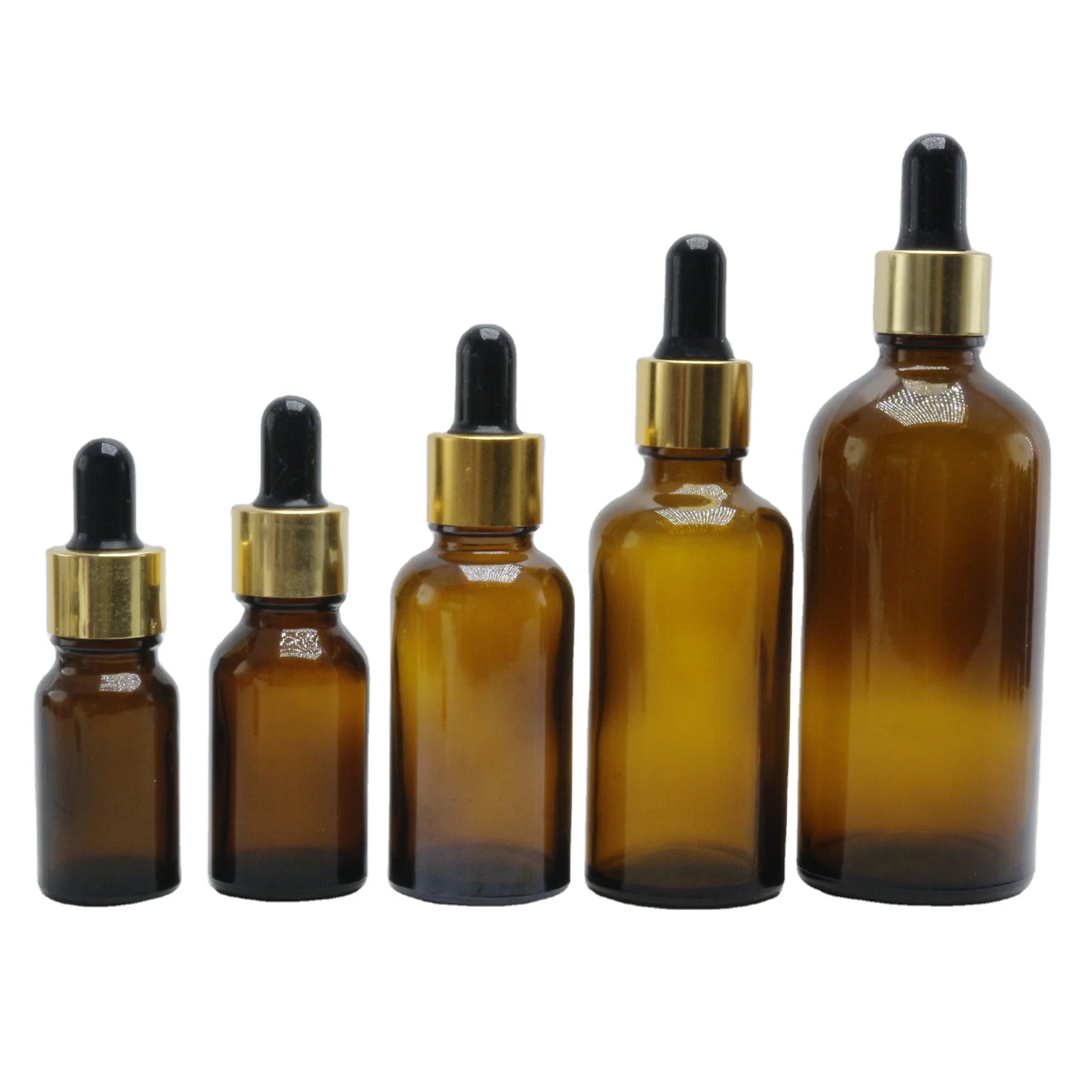 5ml 10ml 15ml 20ml 30ml 50ml 100ml Amber Brown Essential Oil Screw Glass Vials Glass Molded Bottle