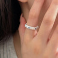 Fashion Summer Girl's 925 Sterling Silver Blue Zircon Wedding Rings New Jewelry