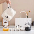 Customizable Ceramic Chinese Panda Kung Fu Tea Cup Set Logo Panda Design Travel Tea Gifts Sets