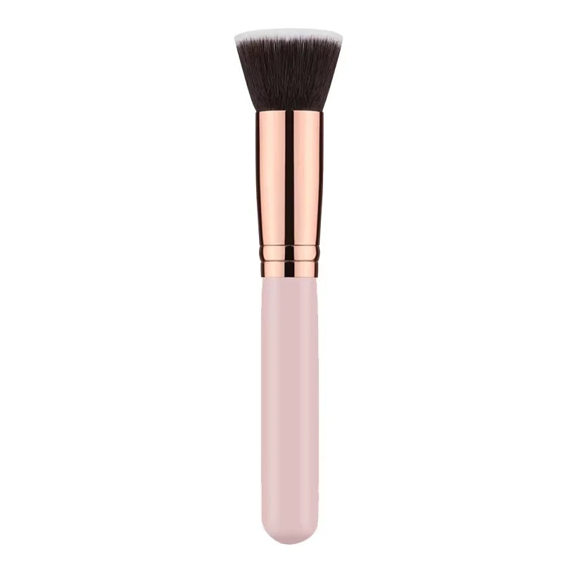 Marble Foundation Makeup Brush with Bag Single Makeup Brushes Abs Private Label Makeup Kabuki Flat Brush for Liquid Foundation
