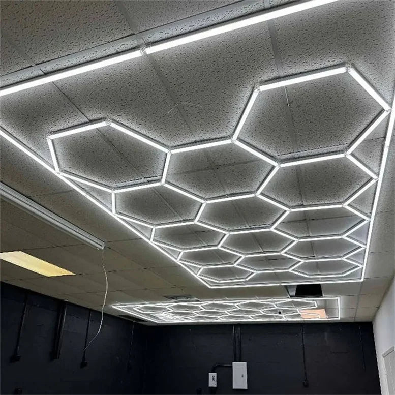 Hexagon Cellular LED Lighting Systems for Garage & Warehouse - OEM Manufacturing