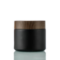 Luxury Frosted Cosmetic Jars with Wood Grain Lid Small 5g 10g Lip Gloss Container Matte Black 20g 30g 50g Body Butter Jar