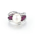 C8314 Abiding Jewelry Round Bead 10mm Natural Freshwater Pearl Detachable Engagement Ring Original Wedding Custom Rings