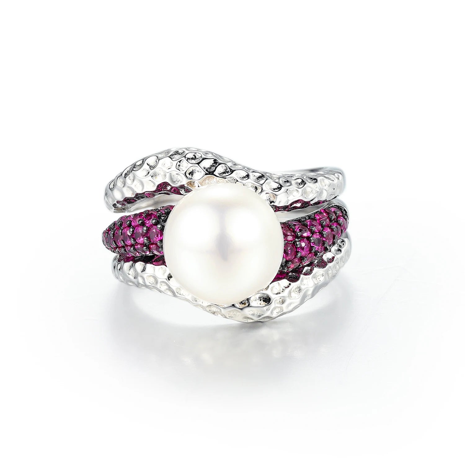 C8314 Abiding Jewelry Round Bead 10mm Natural Freshwater Pearl Detachable Engagement Ring Original Wedding Custom Rings