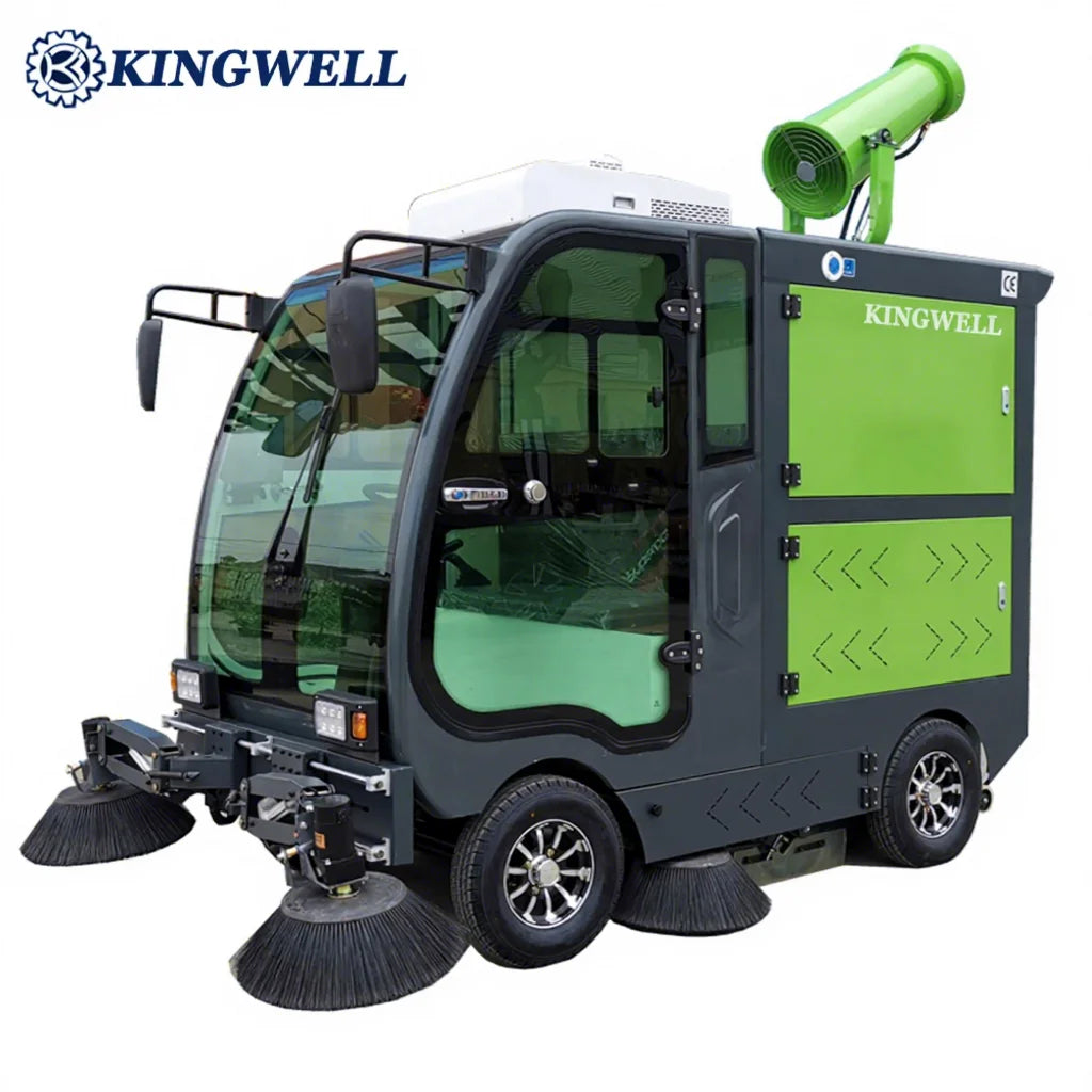Multi Functional Driving Type Full Closed Cabin Road Floor Street Sweeper for Cold Area With Air Conditioning