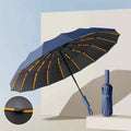 Fully Automatic 3 Folding Umbrella Large Size Strong Wind Dual-use Advertising Sun Umbrella