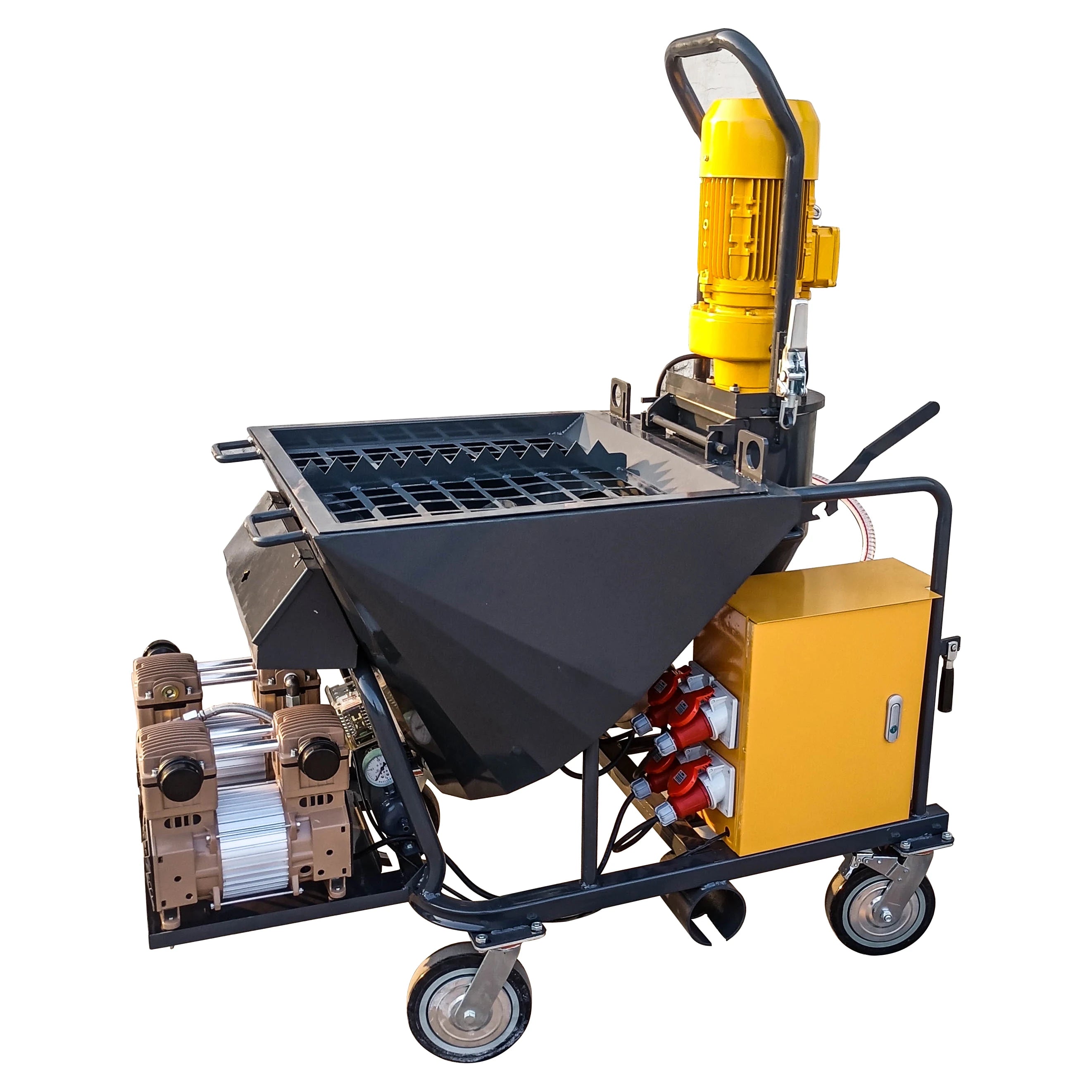 High Pressure Automatic Cement Sprayer/Gypsum Plastering Machine 100L Hopper Capacity New Home Use Pump Motor Made China