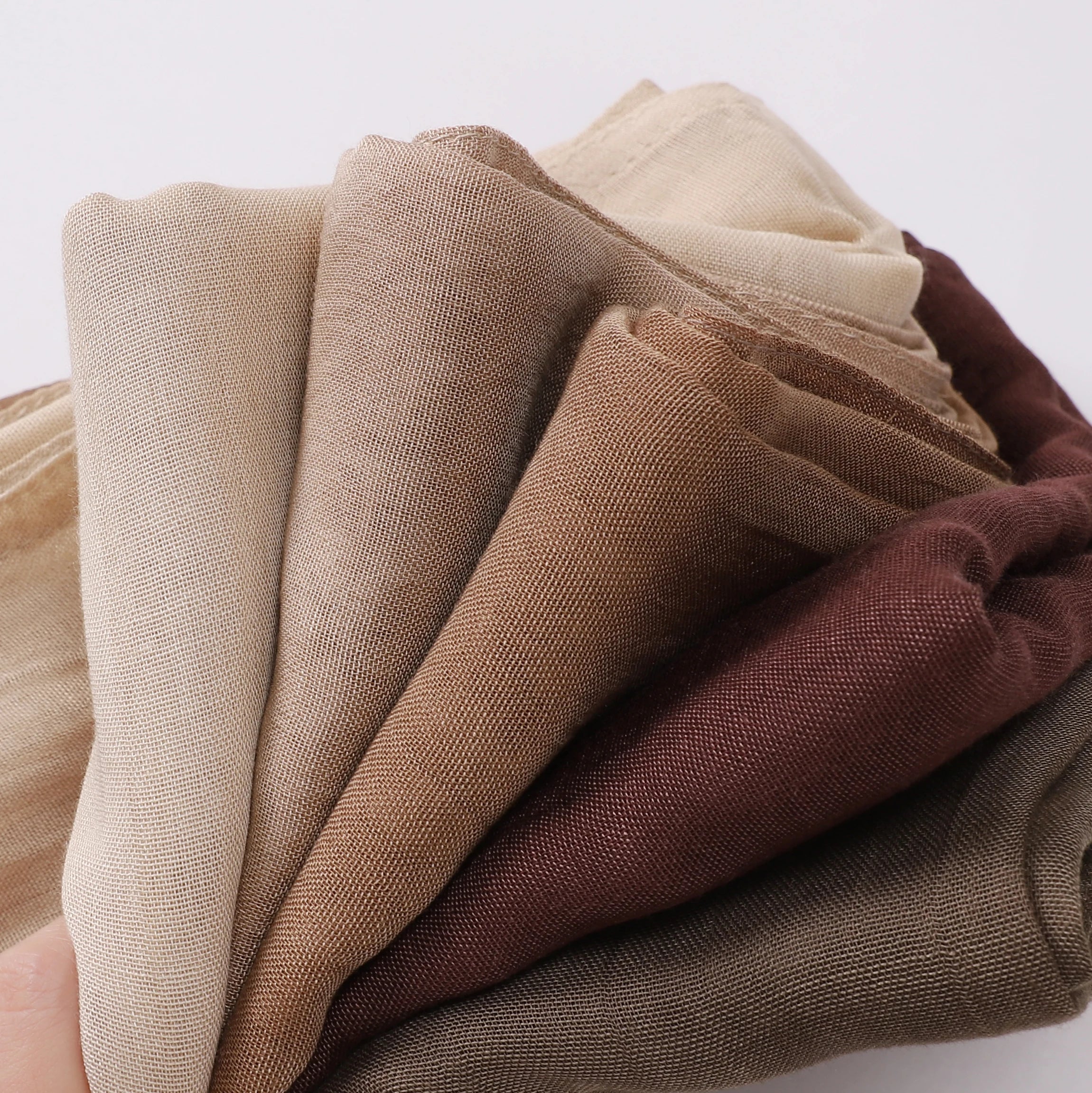 Hot Sale Muslim Women Scarf  Light Weight Plain Color Modal Hijab Rayon Cotton Shawls