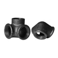 BSPT NPT Plated Black Malleable Cast Iron Water Pipe Fittings Side Outlet Elbow Female 90 Beaded Banded 221 1/2''-4''