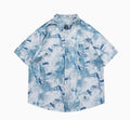 Custom Summer Trendy Latest Design Casual Oversized Printed T-shirt Hawaiian Short Sleeve for Men