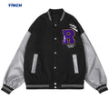 LAYENNE High Quality PU Leather Sleeves Varsity Jacket Men Letter Embroidery Custom Baseball Letterman Unisex Jacket for Men