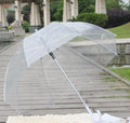 Clear Cute Bubble Deep Dome Umbrella Wind Resistance Transparent Mushroom Umbrella for Travel & Wedding Decoration