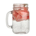Custom logo Printings 16 oz Glass Mason Jars with Ids  Beverage Jars with Handles and Straw Lids