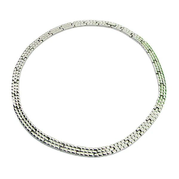 2025 Trendy Versatile Necklace Silver Neodymium Magnetic Element Stainless Steel Therapy Necklace