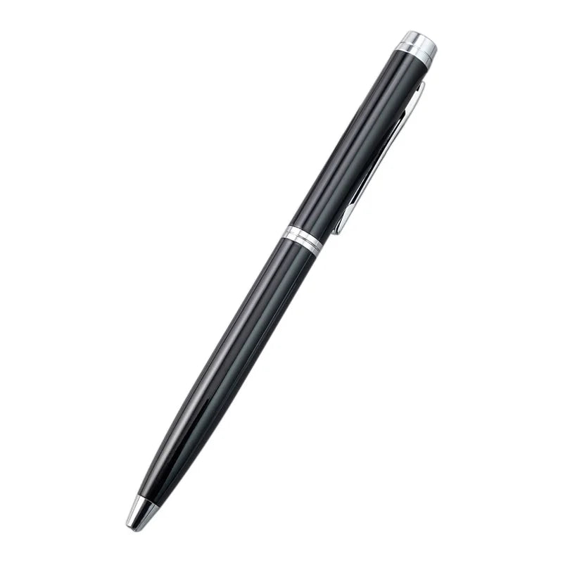 Business Office Marker Pens 1.0mm Black Ink Ballpoint Pen Counter Pen Black Metal