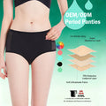 Shanhao OEM High Cut Knitted Print Mesh Cotton Biodegradable Leak-Proof Menstrual Panties