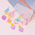 DIY Crystal Dropper Vintage Style Earrings Silicone Mold Multiple Love Cat Droplet Pendant Tagging Piece Mold