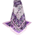 2026 American Style Large Square Satin Silk Scarf Small Floral Print for Summer