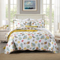 Factory Wholesale Bedding Starfish Printed Three-piece Quilted Cotton Bed Cover Washable Quilt Quality Colorful Bedspread Set