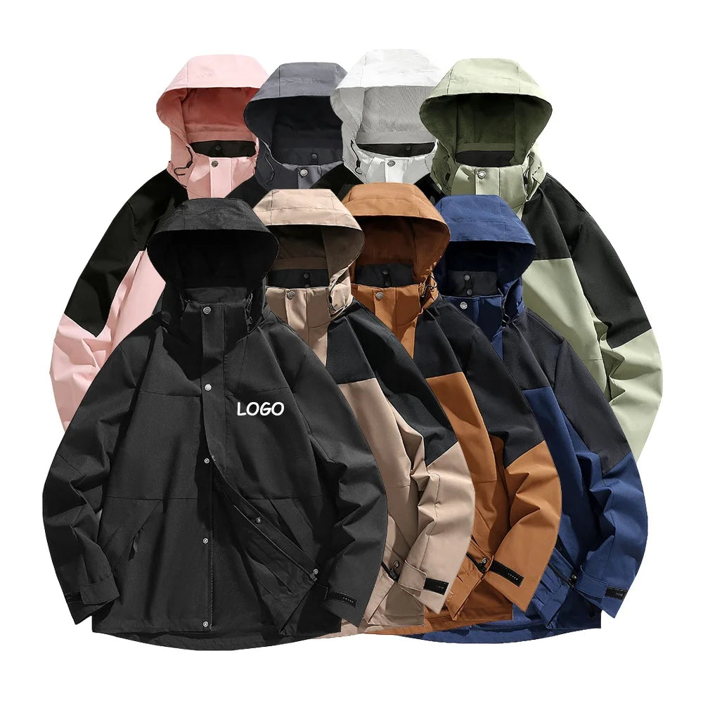Unisex Softshell Outdoor Wear Zip up Jacket Waterproof Sports Jacket Custom Logo Plus Size Outdoor Wear for Men Women