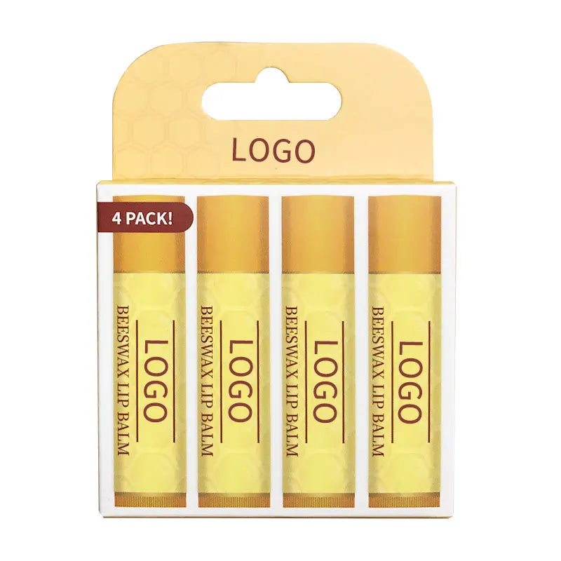 High Natural Moisturizer Beeswax Lip Balm Lip Treatment Moisturizing 4 Pcs Lip Balm Sets