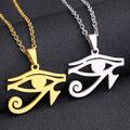 Religious Jewelry Stainless Steel Necklace Ancient Egyptian Symbol Egyptian Law Old Holly Eye Polish Big Eye of Horus Necklaces
