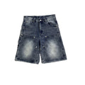 DENIMGUYS Manufacturers for Customs Clothes Summer Y2K Denim Washed Work Half Pants Baggy Embossed Denim Shorts Men's Jorts
