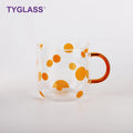 New Design Borosilicate Glass Mug Heat Resistance Coffee Cup for Tea and Drink Gift Set
