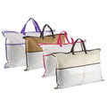 Large Portable Clear Window Tote Handbag Clear Blanket Quilt Organizer Anti-Dust Storage Bag with Handle for Clothes