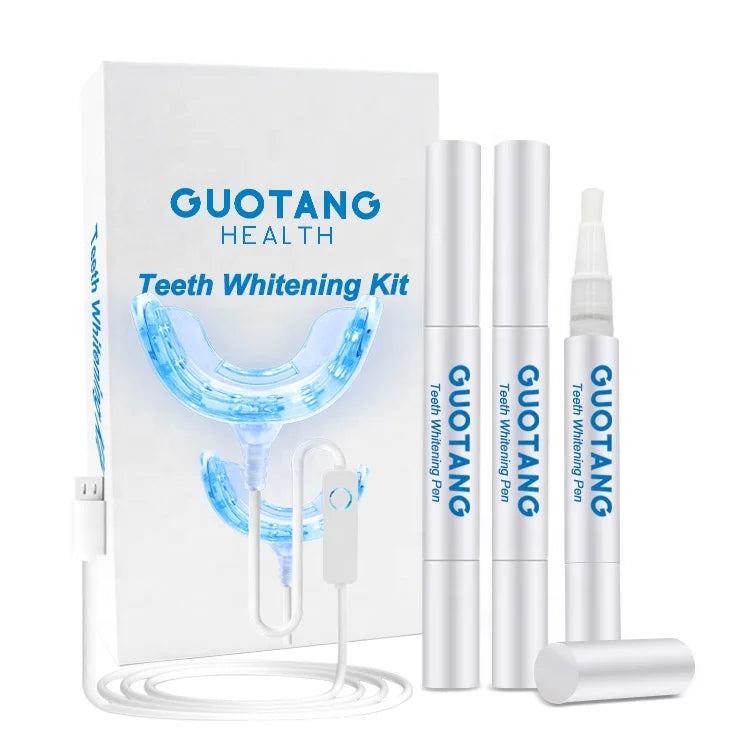 Professional Private Logo Teeth Whitening Custom Boxes Dental Peroxide Whiten Teeht Tooth Teeth Whitening Gel Kit With Led Light