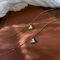 2020 Newest Fashion Sterling Silver Necklace Gold Plated Heart Necklace